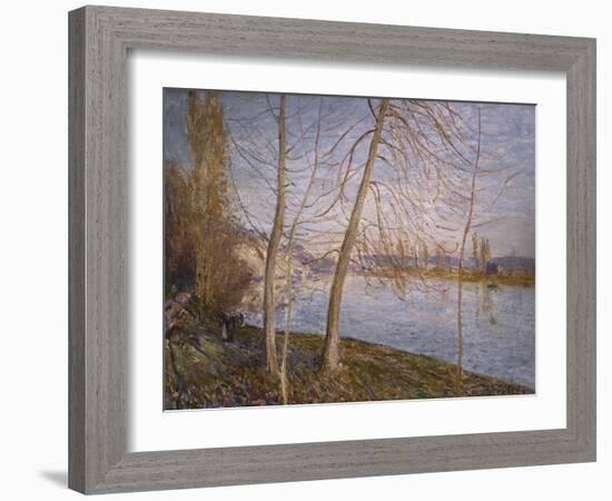 Winter Morning - Veneux. Matin D'Hiver - Veneux, 1878-Alfred Sisley-Framed Giclee Print