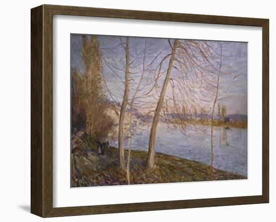 Winter Morning - Veneux. Matin D'Hiver - Veneux, 1878-Alfred Sisley-Framed Giclee Print