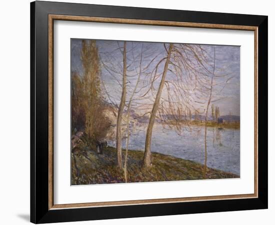 Winter Morning - Veneux. Matin D'Hiver - Veneux, 1878-Alfred Sisley-Framed Giclee Print