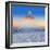 Winter Mountain Landscape at Sunset. Geometric Reflections Effect-Volodymyr Burdiak-Framed Photographic Print