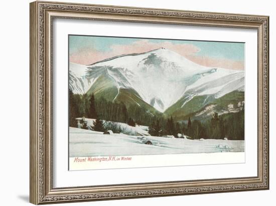 Winter, Mt. Washington, White Mountains, New Hampshire-null-Framed Art Print