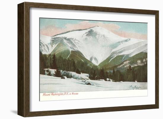 Winter, Mt. Washington, White Mountains, New Hampshire-null-Framed Art Print
