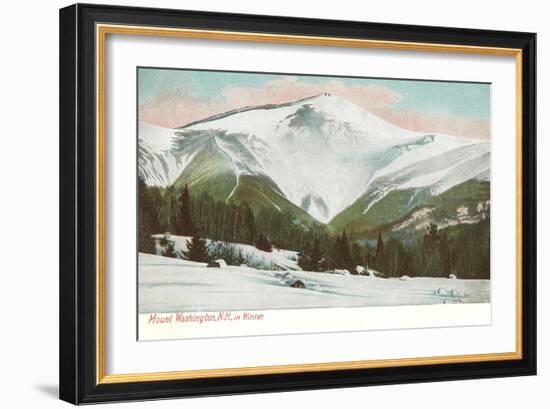 Winter, Mt. Washington, White Mountains, New Hampshire-null-Framed Art Print