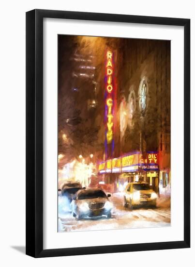 Winter night in New York II-Philippe Hugonnard-Framed Giclee Print