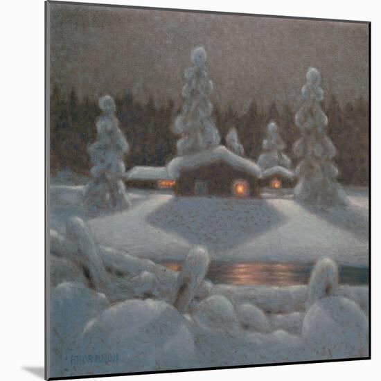 Winter Night-Bror Lindh-Mounted Giclee Print