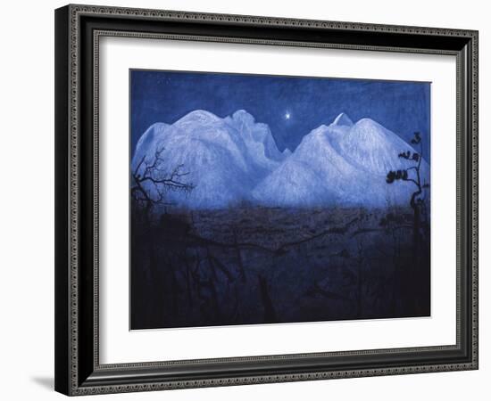 Winter nights in the mountains, 1901-Christian Krohg-Framed Giclee Print