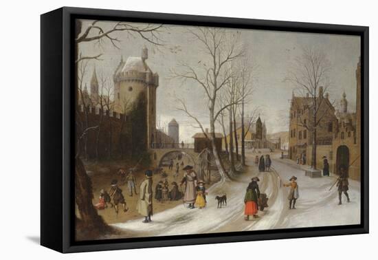 Winter (Oil)-Sebastian Vrancx-Framed Premier Image Canvas