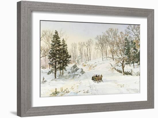 Winter on Ravensdale Road, Hastings-On-Hudson, 1890-Jasper Francis Cropsey-Framed Giclee Print