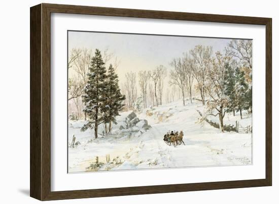 Winter on Ravensdale Road, Hastings-On-Hudson, 1890-Jasper Francis Cropsey-Framed Giclee Print