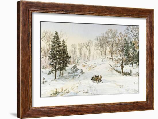 Winter on Ravensdale Road, Hastings-On-Hudson, 1890-Jasper Francis Cropsey-Framed Giclee Print