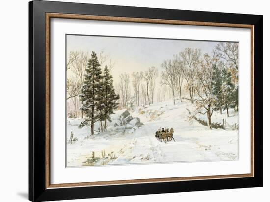 Winter on Ravensdale Road, Hastings-On-Hudson, 1890-Jasper Francis Cropsey-Framed Giclee Print