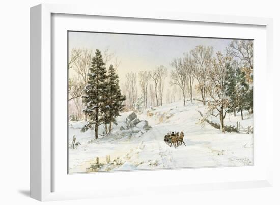 Winter on Ravensdale Road, Hastings-On-Hudson, 1890-Jasper Francis Cropsey-Framed Giclee Print