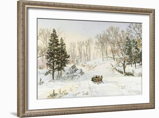 Winter on Ravensdale Road, Hastings-On-Hudson, 1890-Jasper Francis Cropsey-Framed Giclee Print