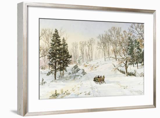 Winter on Ravensdale Road, Hastings-On-Hudson, 1890-Jasper Francis Cropsey-Framed Giclee Print