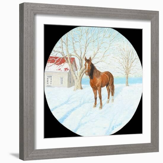 Winter on the Farm-Kevin Dodds-Framed Giclee Print