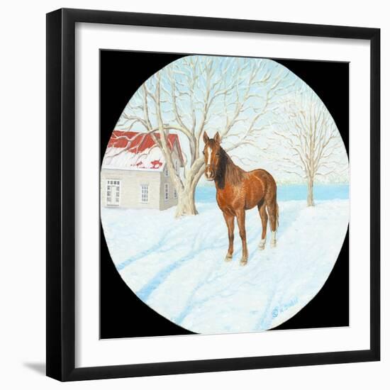 Winter on the Farm-Kevin Dodds-Framed Giclee Print