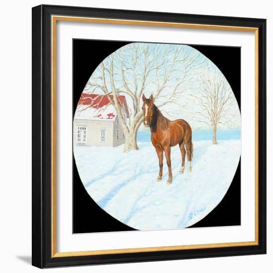 Winter on the Farm-Kevin Dodds-Framed Giclee Print