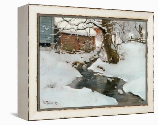Winter on the Isle of Stord, 1889-Fritz Thaulow-Framed Premier Image Canvas