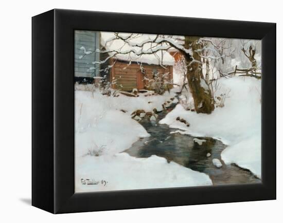 Winter on the Isle of Stord, 1889-Fritz Thaulow-Framed Premier Image Canvas