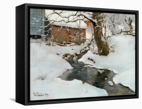 Winter on the Isle of Stord, 1889-Fritz Thaulow-Framed Premier Image Canvas