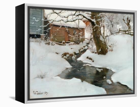 Winter on the Isle of Stord, 1889-Fritz Thaulow-Framed Premier Image Canvas