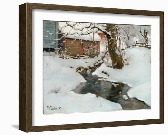 Winter on the Isle of Stord, 1889-Fritz Thaulow-Framed Giclee Print