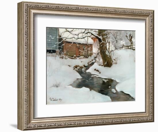 Winter on the Isle of Stord, 1889-Fritz Thaulow-Framed Giclee Print