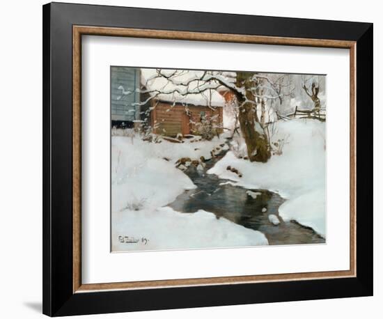 Winter on the Isle of Stord, 1889-Fritz Thaulow-Framed Giclee Print