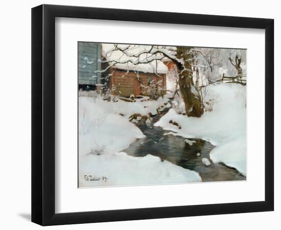 Winter on the Isle of Stord, 1889-Fritz Thaulow-Framed Giclee Print