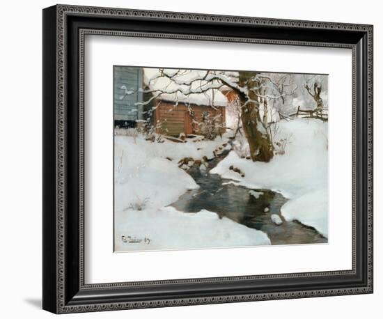 Winter on the Isle of Stord, 1889-Fritz Thaulow-Framed Giclee Print