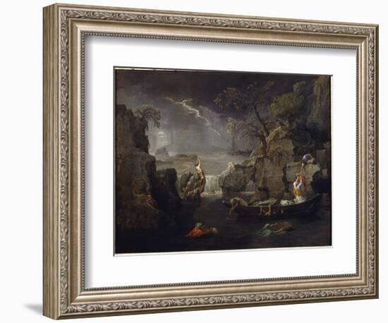 Winter or Deluge - Oil on Canvas, 1660-1664-Nicolas Poussin-Framed Giclee Print