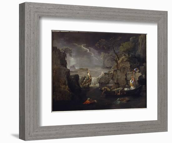 Winter or Deluge - Oil on Canvas, 1660-1664-Nicolas Poussin-Framed Giclee Print