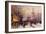 Winter Paris Street Scene-Eugene Galien-Laloue-Framed Giclee Print