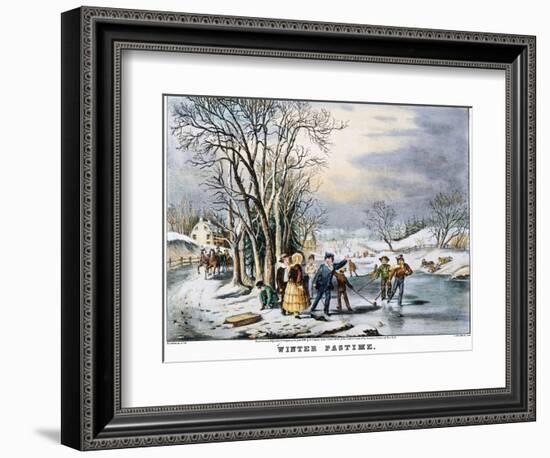 Winter Pastime, 1856-Currier & Ives-Framed Giclee Print