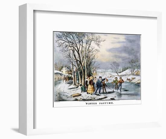 Winter Pastime, 1856-Currier & Ives-Framed Premium Giclee Print