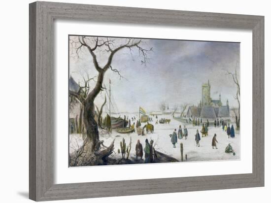 Winter Pleasure-Hendrik Avercamp-Framed Giclee Print