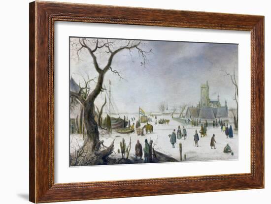 Winter Pleasure-Hendrik Avercamp-Framed Giclee Print