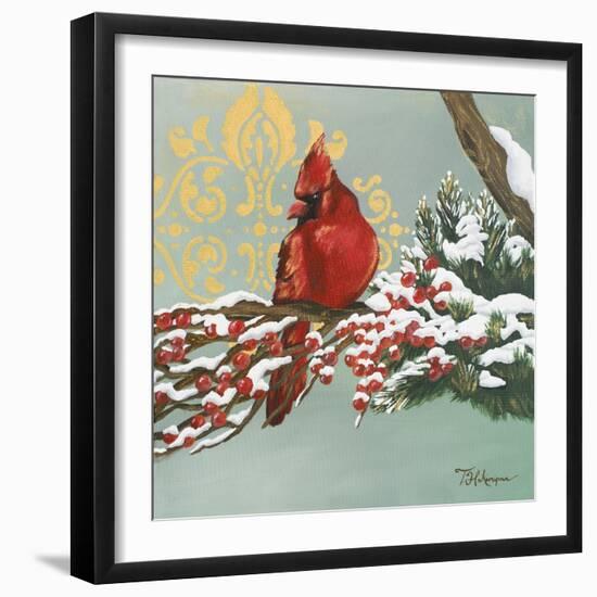 Winter Red Bird I-Tiffany Hakimipour-Framed Art Print