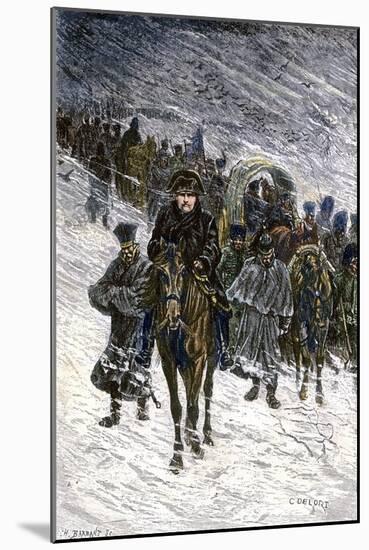 Winter Retreat of Napoleon and the French Army from Moscow in 1812-null-Mounted Giclee Print