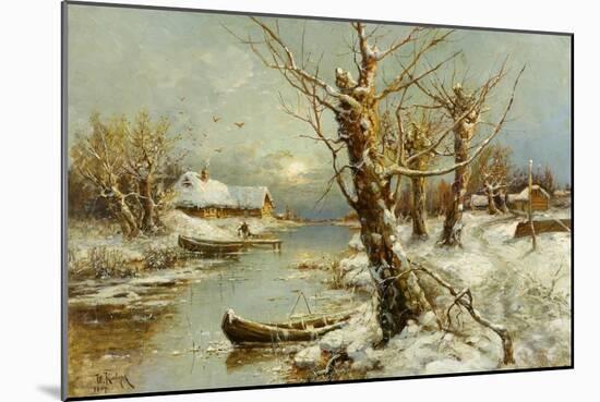 Winter River Landscape, 1897-Juli Julievich Klever-Mounted Giclee Print