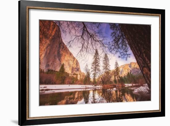 Winter Riverside Scene, Yosemite Valley-null-Framed Photographic Print