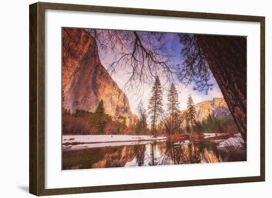 Winter Riverside Scene, Yosemite Valley-null-Framed Photographic Print