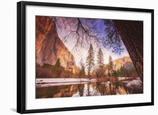 Winter Riverside Scene, Yosemite Valley-null-Framed Photographic Print