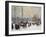 Winter's Mantle, Trafalgar Square, London-John Sutton-Framed Giclee Print