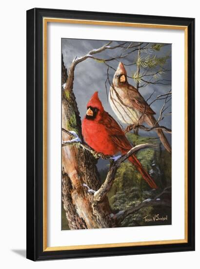 Winter's Perch 2-Trevor V. Swanson-Framed Giclee Print