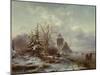 Winter Scene, 19Th Century-Andreas Schelfhout-Mounted Giclee Print
