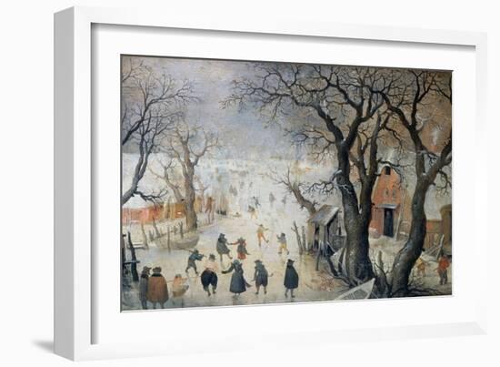 Winter Scene, c.1610-Hendrik Avercamp-Framed Giclee Print