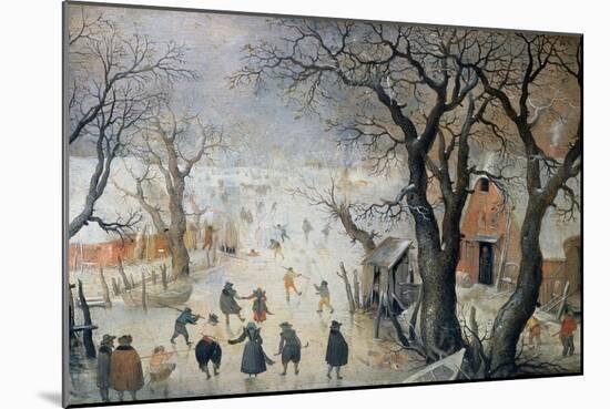 Winter Scene, c.1610-Hendrik Avercamp-Mounted Giclee Print