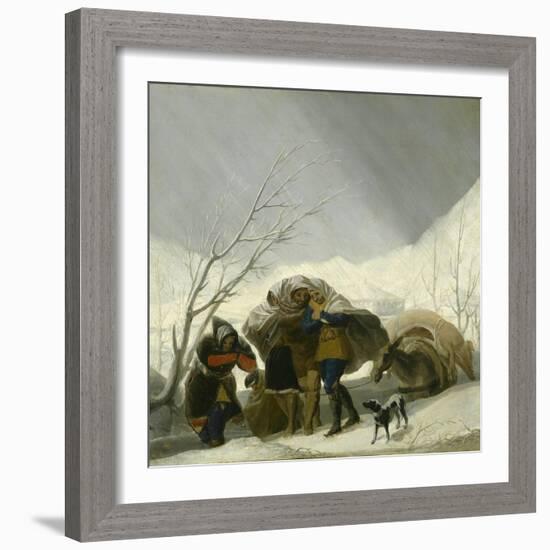 Winter Scene, C.1786-Francisco de Goya-Framed Giclee Print