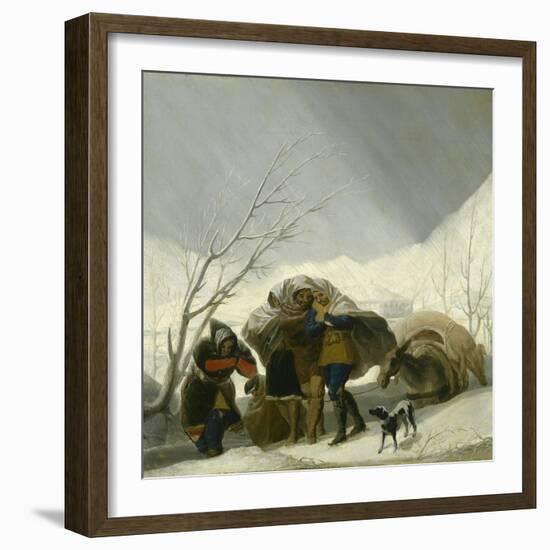 Winter Scene, C.1786-Francisco de Goya-Framed Giclee Print
